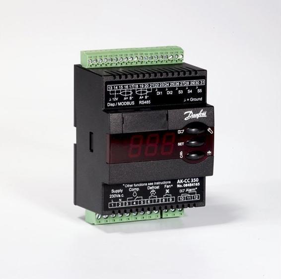Actual product image Danfoss AK-CC 350 - Køle-apparatstyring, Temp., Multi, 4 relaeer, 1f, 2k, 2,3 VA
