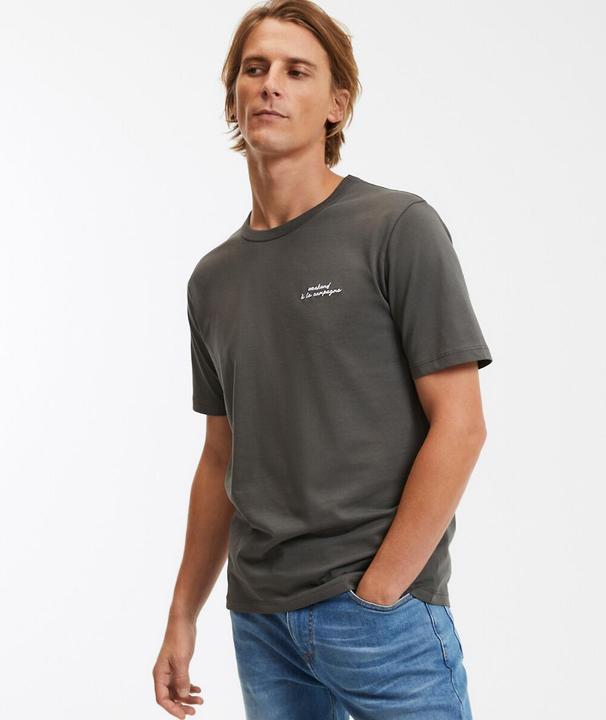 Produktbild La Redoute Collections T-Shirt mit Message-Stickerei (XL)