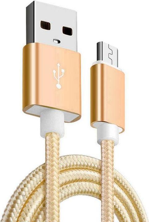 Hermex Anki Micro USB Metall Ladekabel Datenkabel 1m GOLD (1 m, USB 3.0)