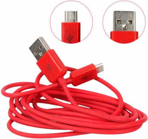 Image du produit Hermex Câble de données et de charge microUSB Micro USB 1m ROUGE (1 m)