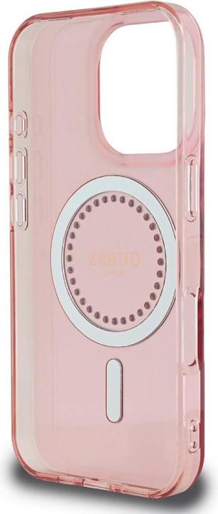 Productafbeelding Guess GUHMP16XPFTDTEP iPhone 16 Pro Max 6,9" różowy/roze hardcase IML Strass steentjes MagSafe (Apple iPhone 16 Pro Max)