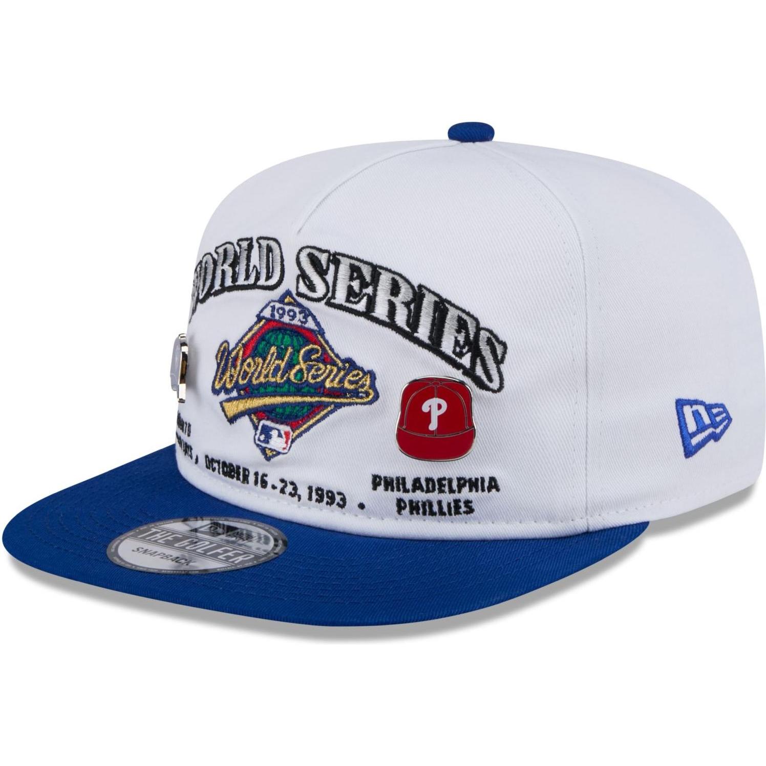 New Era, Herren, Cap, Golfer Cap World Series 1993 Pin Blue Jays Phillies, Weiss, (One Size)