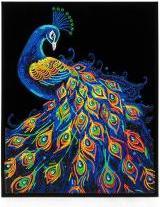 Actual product image Diamond Dotz Diamond Painting Neon Pfau