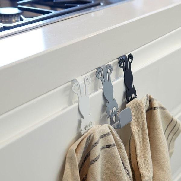 Thumbnail - Balvi, Handtuchhalter + Handtuchhaken, Curious Cat (x3)