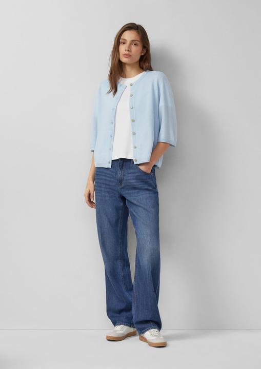 Produktbild s.Oliver Strickjacke Strickjacke aus Alpaka-Mix mit Halbarm (48)