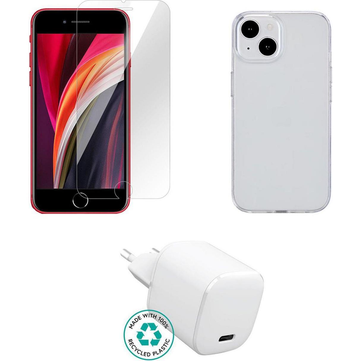 Thumbnail - eSTUFF Kit for iPhone SE (2022)., Weiteres Smartphone Zubehör, Transparent, Weiss