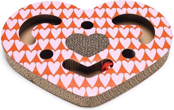 Actual product image Beeztees Cardboard scratching toy Hide (5 cm, Red, Beige)