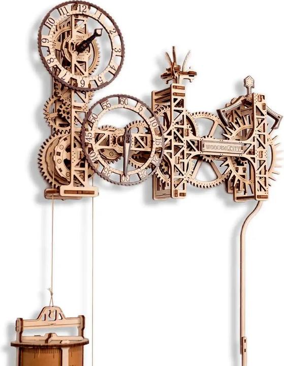 Actual product image WoodenCity Steampunk Wall Clock - 3D Wooden Kit