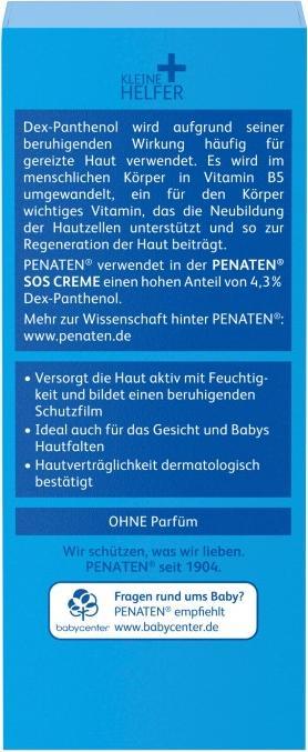 Nutritional values and ingredients Penaten Baby Little Helpers SOS Cream