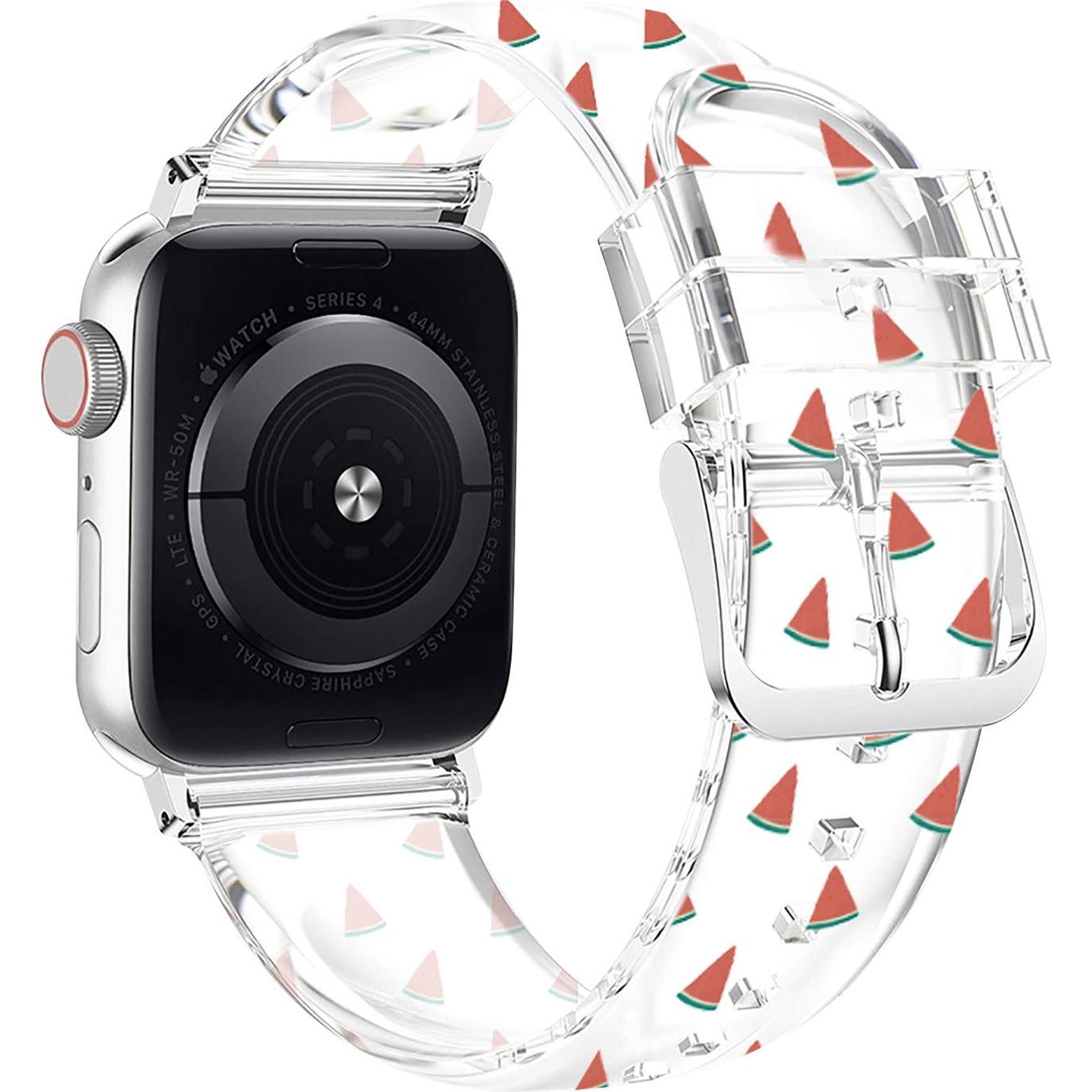 Thumbnail - Avizar Ersatzarmband (Kunststoff, Apple Watch Series 6, Apple Watch Series 7, Apple Watch Series 8), Uhrenarmband, Trans...
