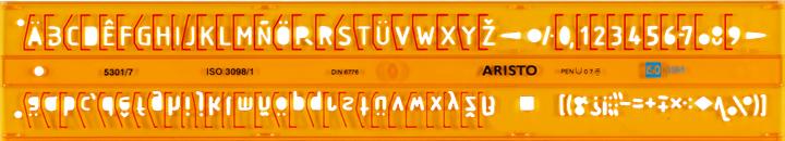 Actual product image Aristo Straight font template (0.70 cm)