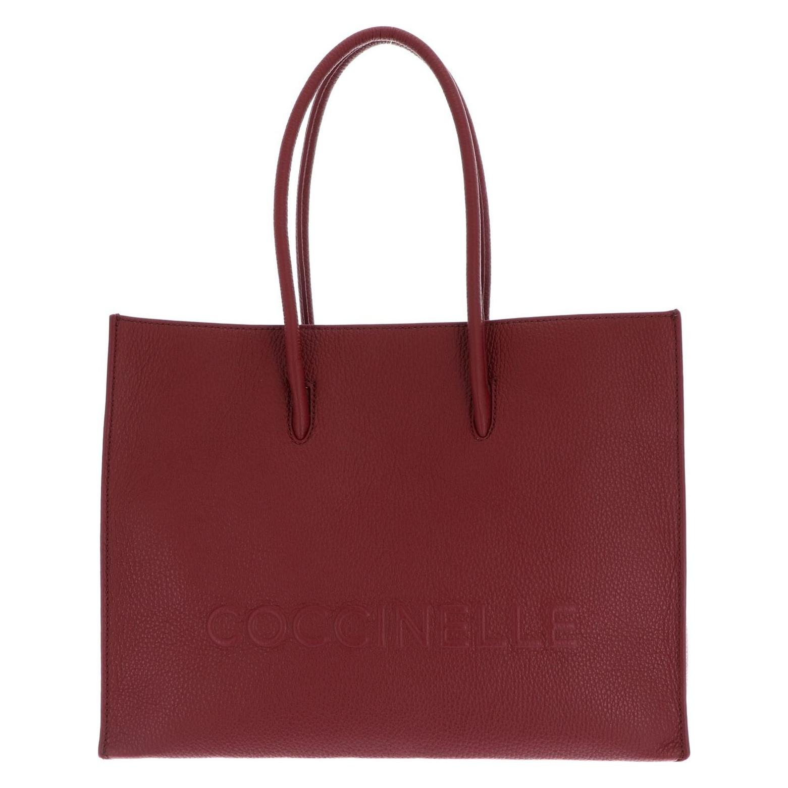 Coccinelle, Damen, Handtasche, Myrtha Maxi Log Handbag Grained Leather, Pink
