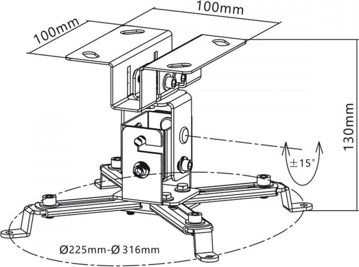 Produktbild Maclean MC-582 project mount Ceiling Silver (Decke)