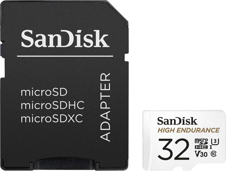 Actual product image SANDISK High Endurance (32 GB, microSDHC, U3, UHS-I)