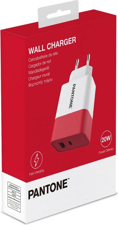 Image du produit Celly Chargeur Pantone Red 20w Usba Usbc Red Pt-Pdac02r1 (15 W)