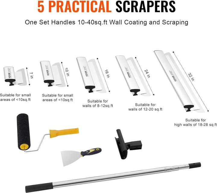 Actual product image Vevor Skimming Blade Set