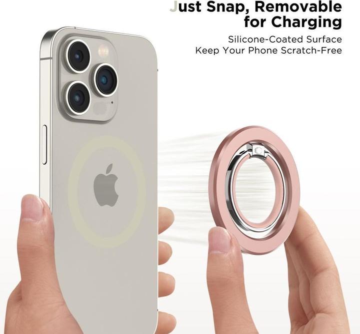Actual product image Tech-Protect MMR300 magnetic holder / ring with MagSafe - pink