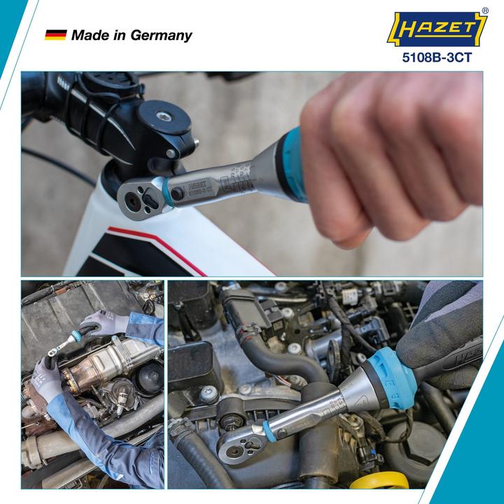 Actual product image HAZET Torque spanner 5108B-3CT 1/4 ″ 2.5 - 25 Nm (1/4", 2.50 Nm, 25 Nm)