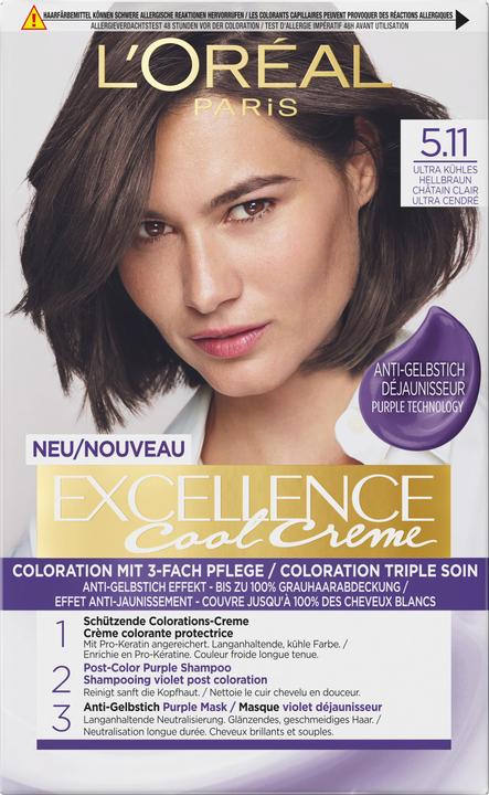 Produktbild L'Oréal Paris Excellence Cool Creme (45601 Ultra Kühles Hellbraun)