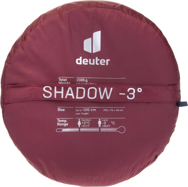 Productafbeelding Deuter Shadow -3° mummieslaapzak (kleur: 5322 maron/navy, rits links)