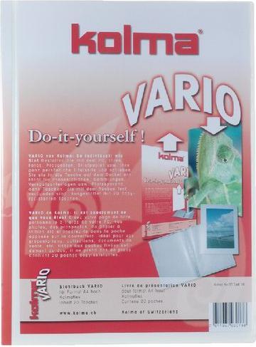 Image du produit Kolma Livret de présentation Vario A4 avec 20 pochettes blanc (A4, 1 x)