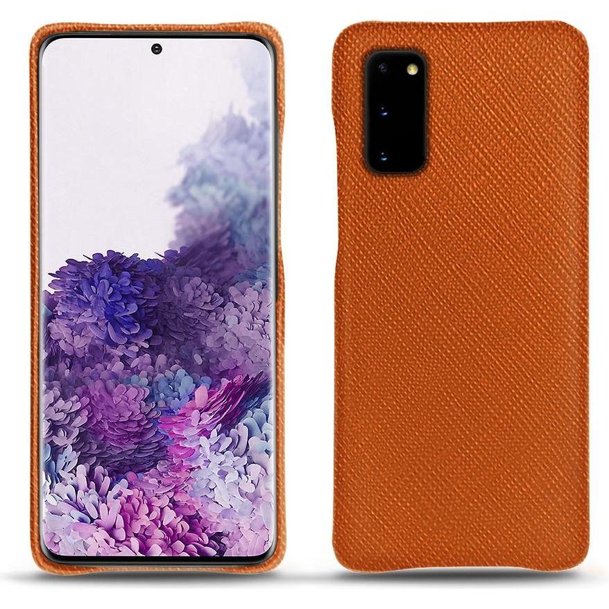 Noreve Lederschutzhülle (Samsung Galaxy S20), Smartphone Hülle, Orange