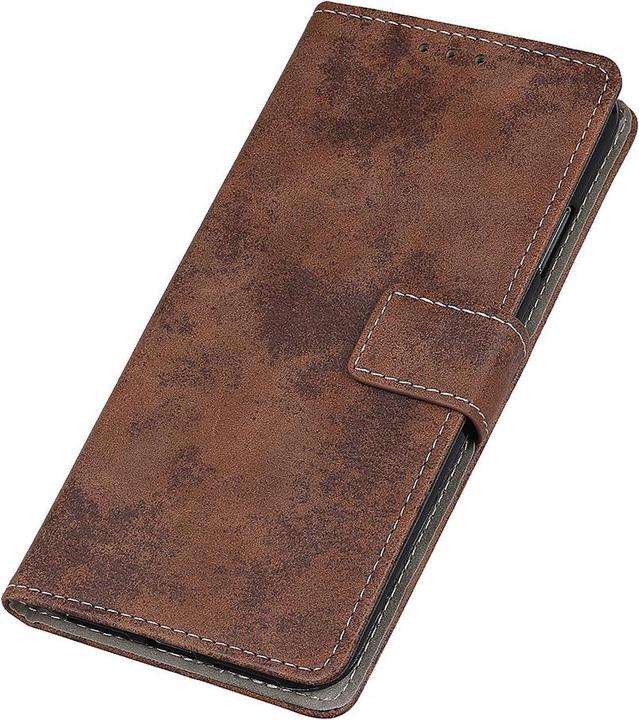 Actual product image Cover-Discount iPhone 13 Pro - Vintage case suede look brown (Apple iPhone 13 Pro)