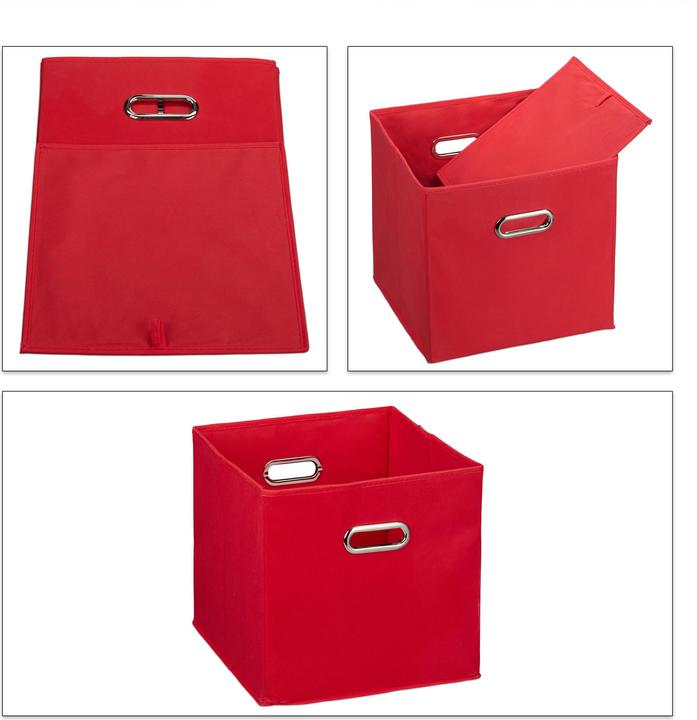Image du produit Relaxdays Lot de 2 boîtes rangement, sans couvercle (30 x 30 x 30 x 30 cm, 27 l)