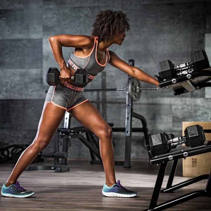 Image du produit Gorilla Sports Haltère Studio Hexagon en caoutchouc (1 x 35 kg)