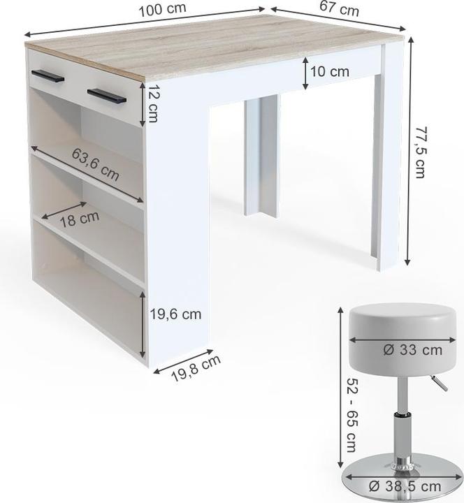 Actual product image Vicco Repose with 2 stools