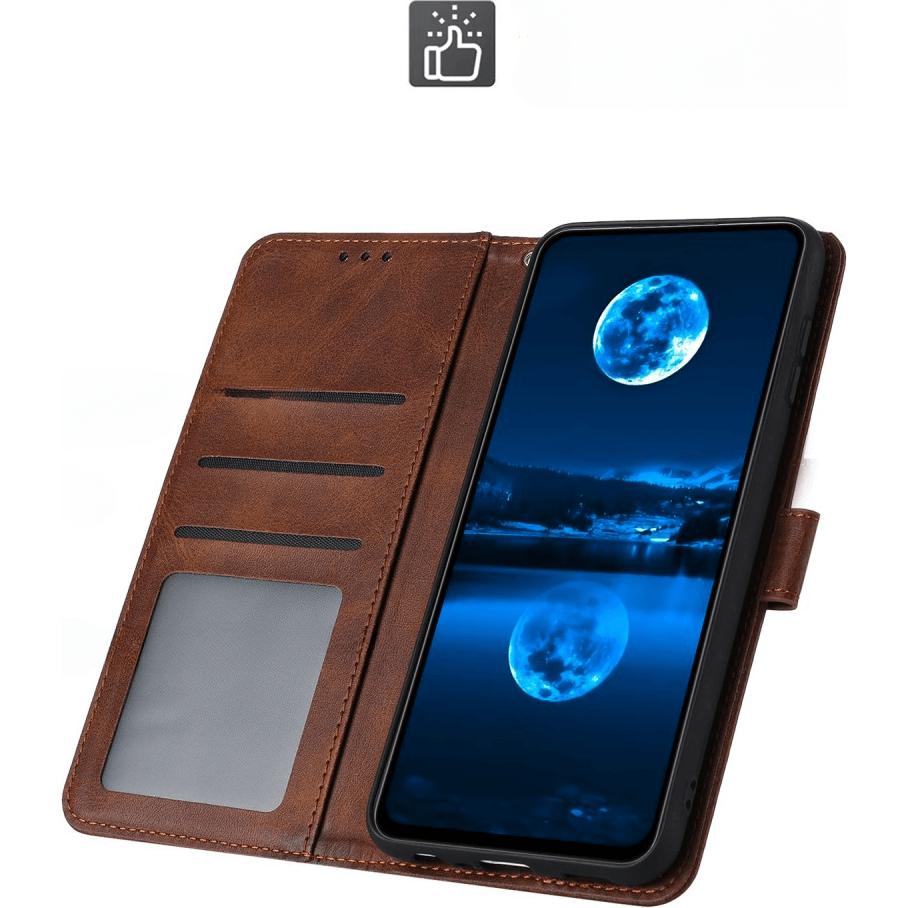 Thumbnail - Cover-Discount Xiaomi Poco F6 Pro - Premium Handyhülle Etui (Xiaomi Poco F6 Pro), Smartphone Hülle, Braun
