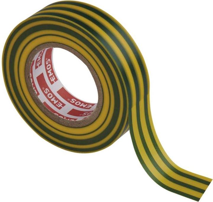 Actual product image Emos Insulating tape PVC 19mm/20m green/yellow, 10 pcs. (19 mm)