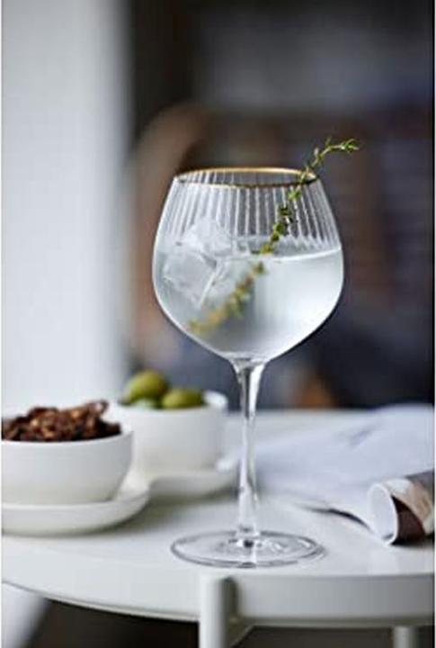 Image du produit Lyngby 65 cl - Verre - Transparent/guldkant (6.50 dl, 4 x, Verres à gin)