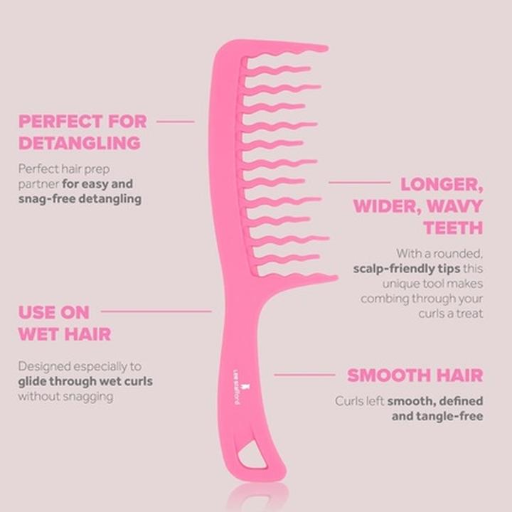 Actual product image Lee Stafford Curl Wet Hair Detangling Hair Comb for Curly/Afro Hair Wide Teeth