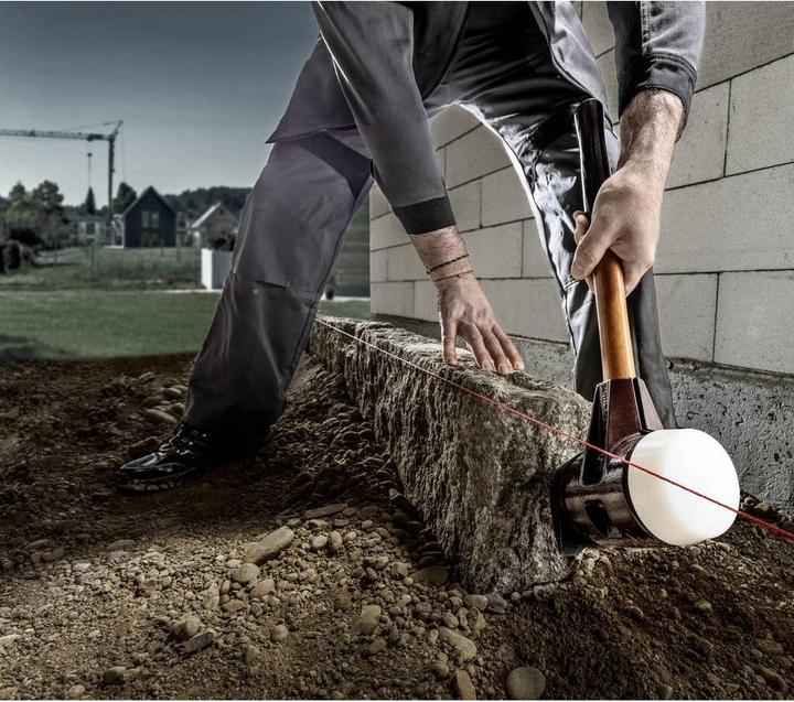 Produktbild Simplex Schonhammer mit TE-Gehäuse und Holzstiel, Ø 80, Gummikomposition mit Standfuss / Superplast (2820 g)