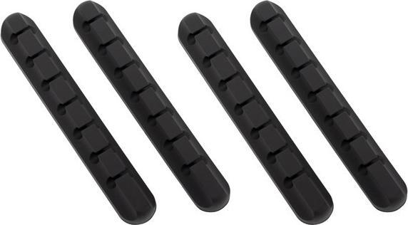 Dutzo Kabelholdere - 7 huller - pakke med 4 stk - sort