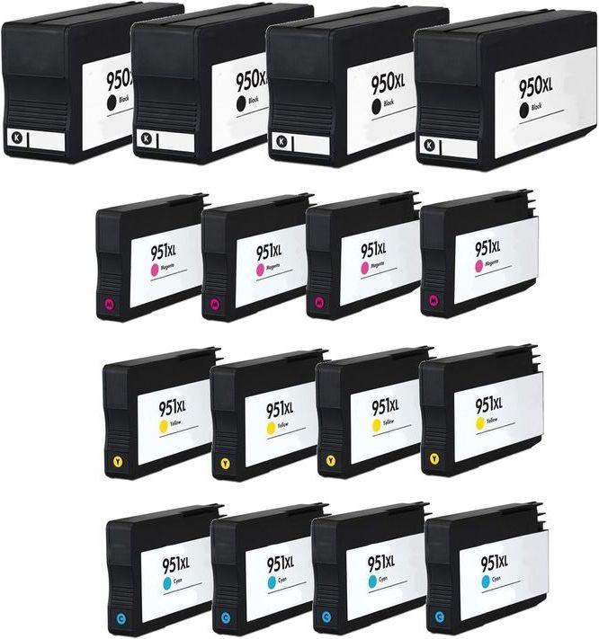 Actual product image Hermex Compatible Pro 8620 e-All-in-One ink cartridges (C, FC, M, Y)