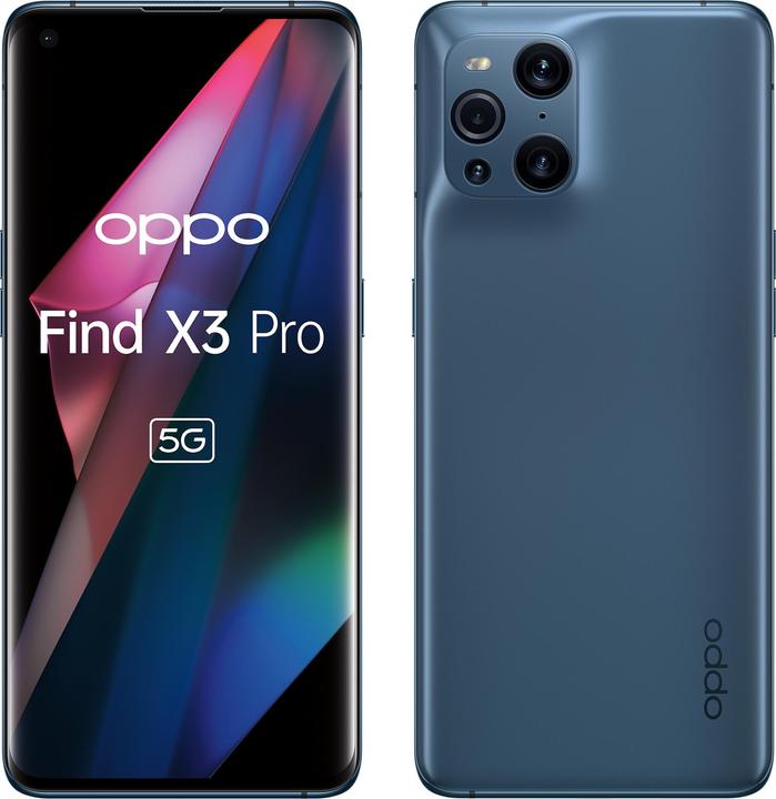 Produktbild OPPO Find X3 Pro (256 GB, Blue, 6.70", SIM + eSIM, 50 Mpx, 5G)
