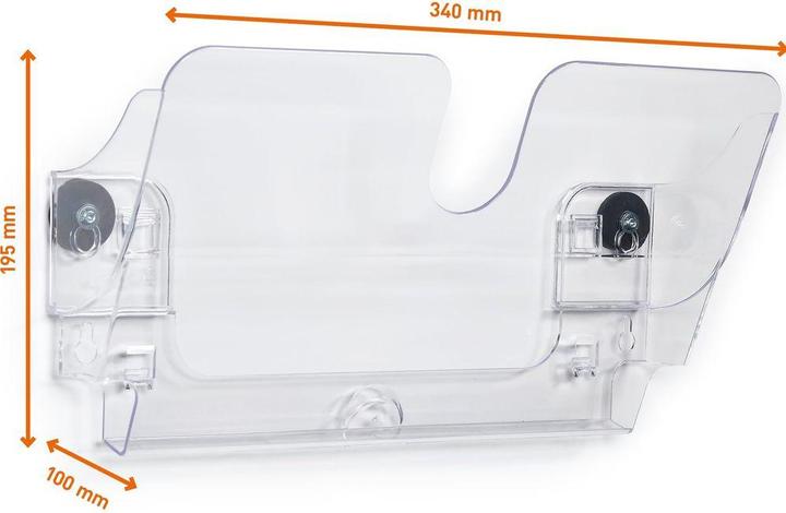 Produktbild Durable Flexiplus 1709021400 Wand-Prospekthalter Durchsichtig Anzahl der Fächer (A4)