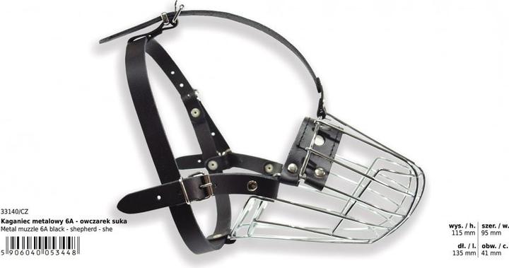 Dino Muselière en métal - 6a Berger allemand (Chien, Sport canin)