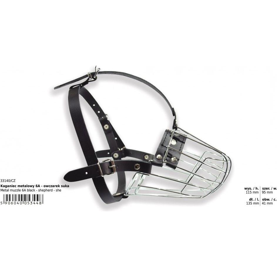 Dino Metallmaulkorb - 6a Deutscher Schäferhund (Hund, Hundesport), Halsband + Leine