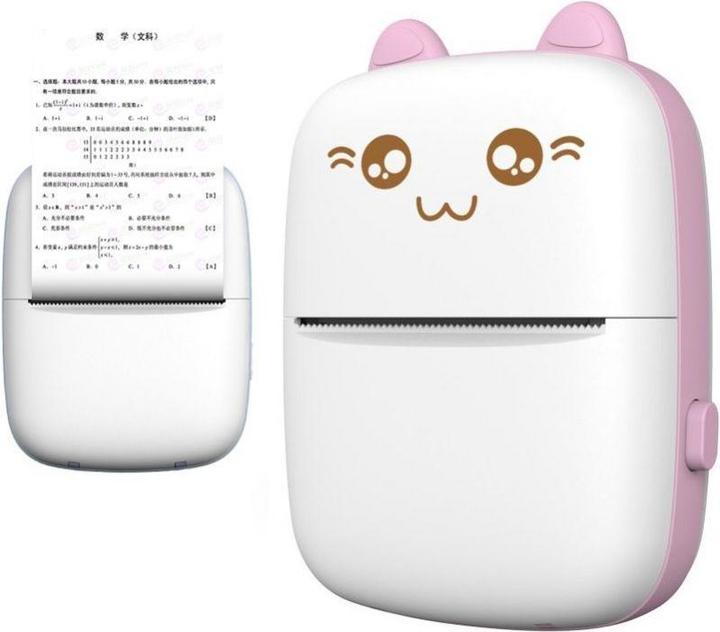 Hurtel Thermal printer mini cat HURC9 - pink
