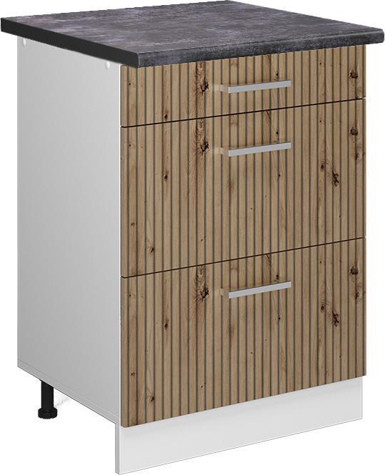 Anthrazit, Artisan Eiche, Weiss