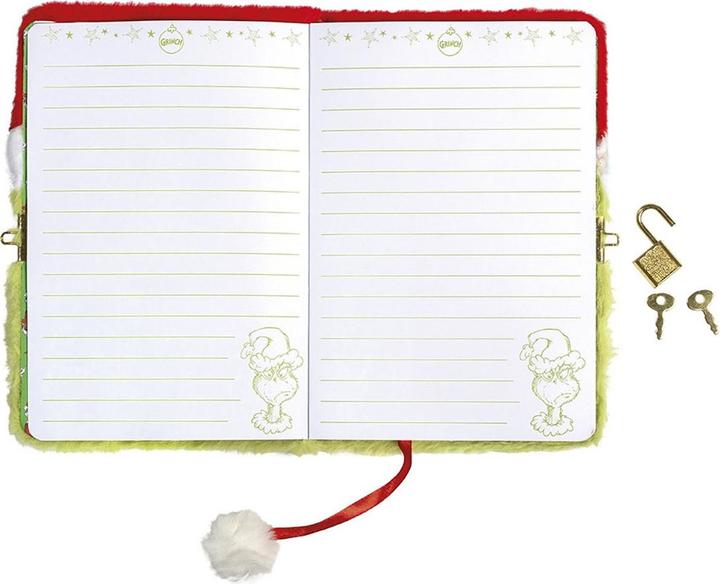 Image du produit Totum Carnet de notes Fluffy Grinch (A5, À rayures)