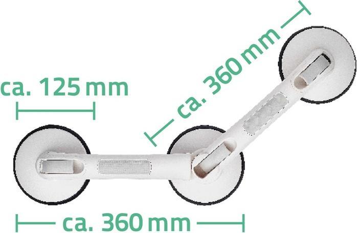 Actual product image Ridder Angle travel suction handle