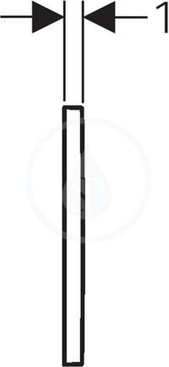 Produktbild Geberit Omega 30 toilet flush for toilet chrome matt (115.080.KH.1)