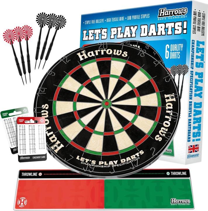 Actual product image Precision Dartboard set Lets Play Bristle Harrows
