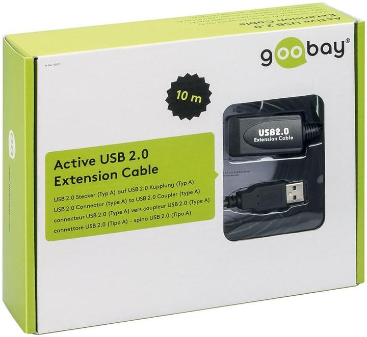 Produktbild Goobay Aktives Verlängerungskabel (10 m, USB 2.0)