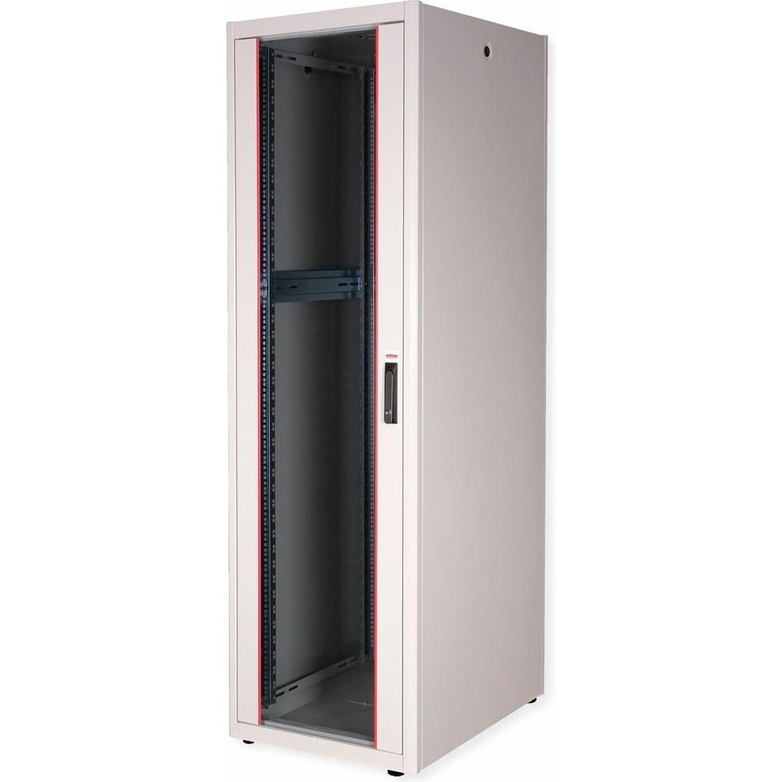 Roline 19-Zoll Netzwerkschrank Basic 42 HE (42 HE, 19 Zoll Rack), Serverschrank, Grau