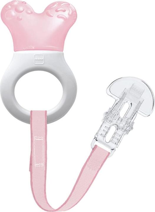 MAM Beissringe & Zahnungshilfen Kühl-Beissring Mini Cooler & Clip - Rosa